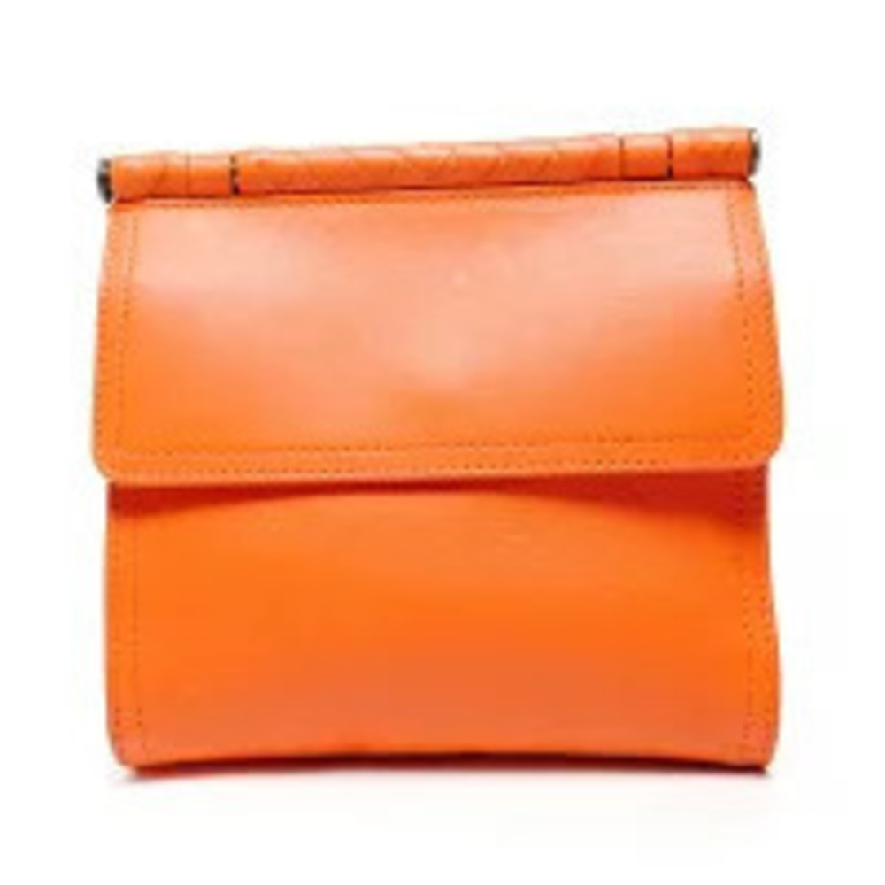 Bottega Veneta Intrecciato Shoulder Bag Orange